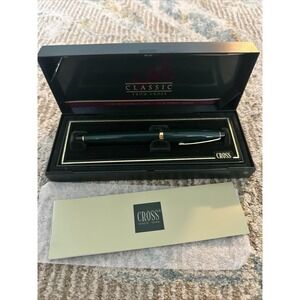 Cross Century Ballpoint Pen Vintage Green Laquer With Gold Accents 805-3‎